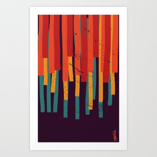 Squared Stripes Art Print