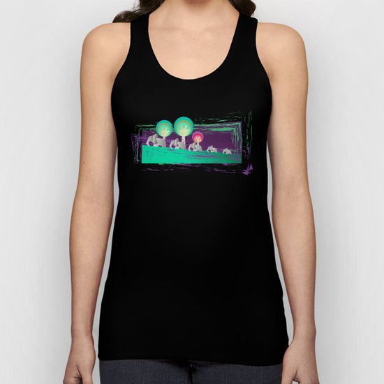 Walking With Elephants Unisex Tank Top