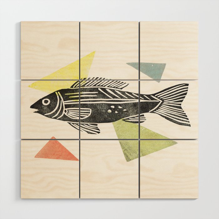 fish stamp III Wood Wall Art