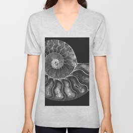 B&W Ammonite V Neck T Shirt