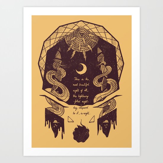 The Lightning Filled Night Art Print