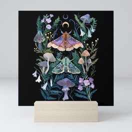 Sphinx Moth Moon Garden Mini Art Print