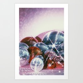 Shiny Disco Balls Art Print | Discoposter, Discoball, Discoballart, Color, Discoballsart, Discoballs, Digital, Disco, Discoballposter, Discoballprint 