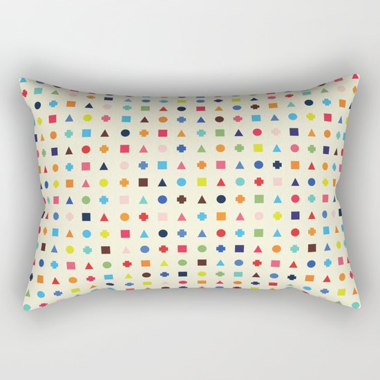 Dot Triangle Square Plus Repeat Rectangular Pillow