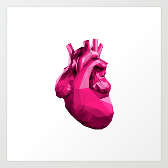 Heart - Pink Art Print