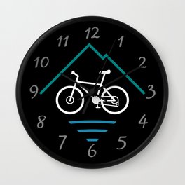 Trail Bike Cycling Logo Wall Clock