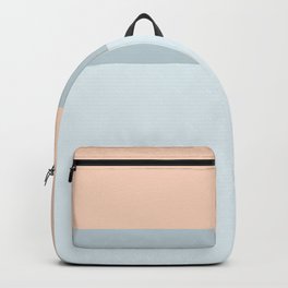 Modern  pastel coral blue color block stripes Backpack