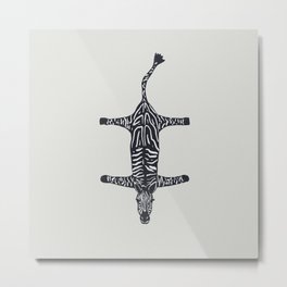 Abstract modern minimalistic zebras pattern  Metal Print