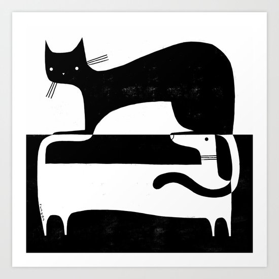 BLACK & WHITE 2 Art Print