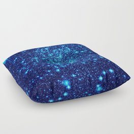 Vivid Blue gALaxY Stars Floor Pillow