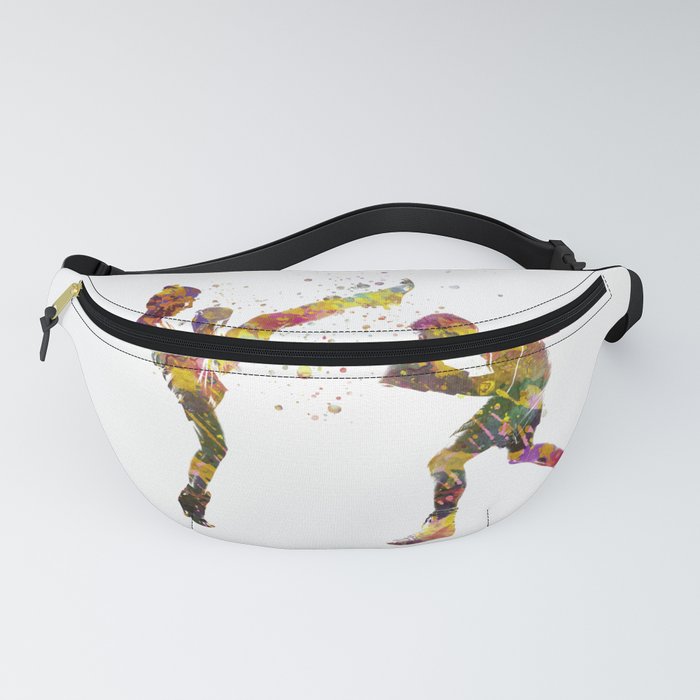 muay thai karate in watercolor Fanny Pack