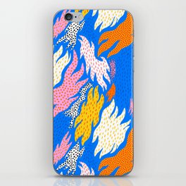 Abstract hand drawn shapes doodle pattern iPhone Skin