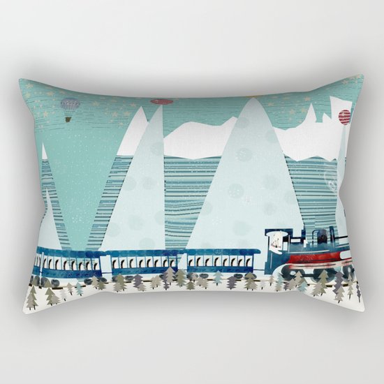 the penguin express Rectangular Pillow
