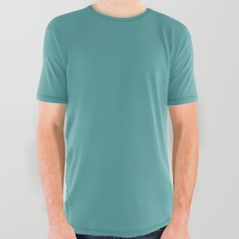 TURQUOISE SOLID COLOR All Over Graphic Tee
