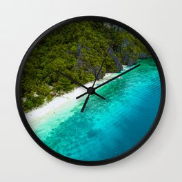White sands and blue waters Wall Clock