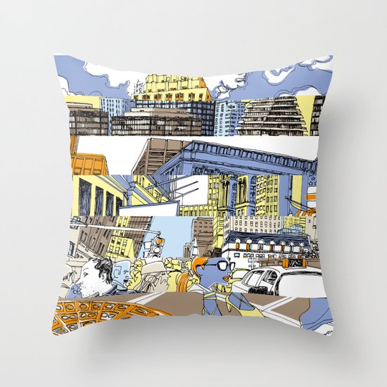 NY Stripes Throw Pillow