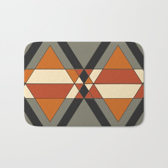Tribal geometry Bath Mat