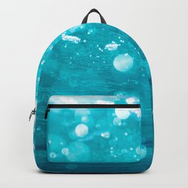 Underwater Bubbles with Sunlight in a Blue Ocean Pattern Backpack | Daylight, Blueocean, Waterbubbles, Underocean, Bubbles, Clearsea, Sea, Olverh, Sunlight, Water 