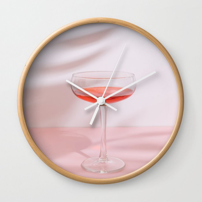 Romantic wine glass Wall Clock