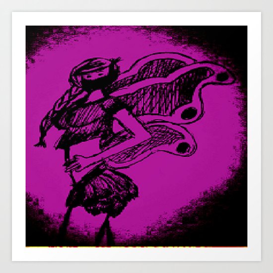 Women with no faces--series "Fairy Art Print