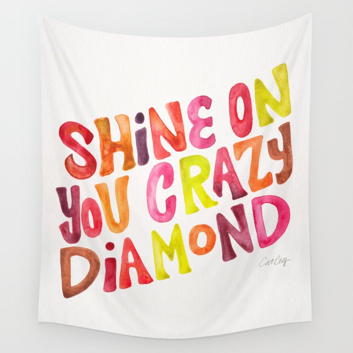 Shine On You Crazy Diamond – Rainbow Palette Wall Tapestry