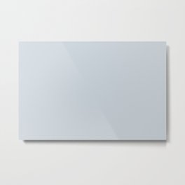 Airy Pastel Blue Grey Solid Color Pairs To Sherwin Williams Mild Blue SW 6533 Metal Print