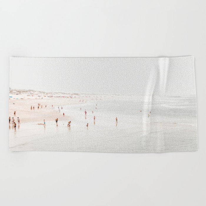 At The Beach (two) - minimal beach series - ocean sea photography by Ingrid Beddoes Beach Towel