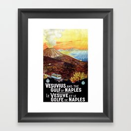 Vesuvius and the Gulf of Naples Framed Art Print