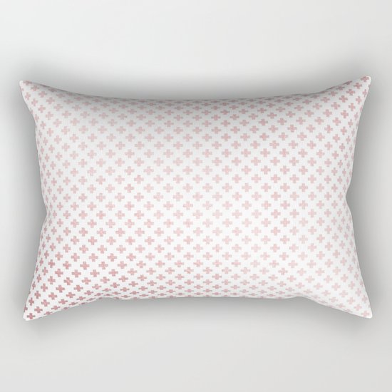 Simply Crosses in Rose Gold Sunset Rectangular Pillow
