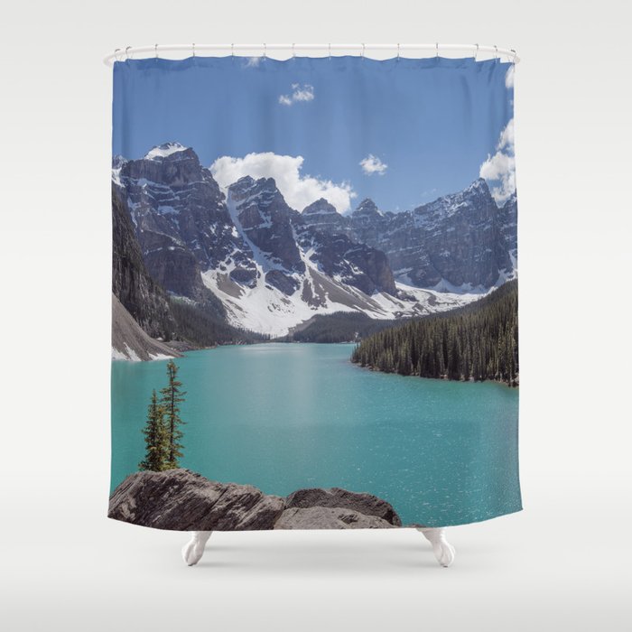 Lake Moraine Top View Shower Curtain By Wildhood Society6
