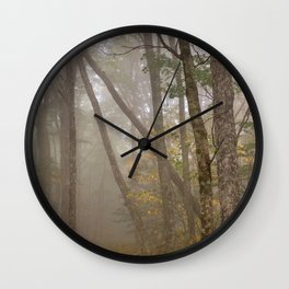 Misty Spruce Knob Forest Wall Clock