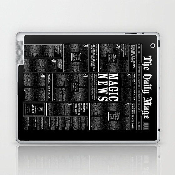 The Daily Mage Fantasy Newspaper Ii Laptop Ipad Skin By