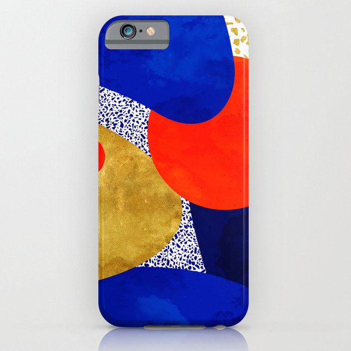 Terrazzo Galaxy Blue Night Yellow Gold Orange Iphone Case By