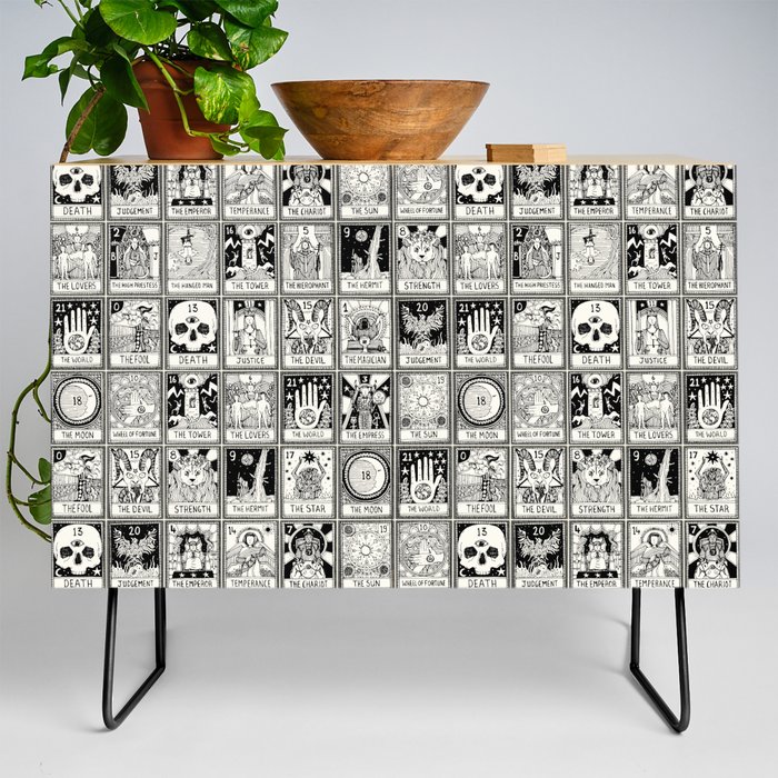 major arcana tarot black Credenza