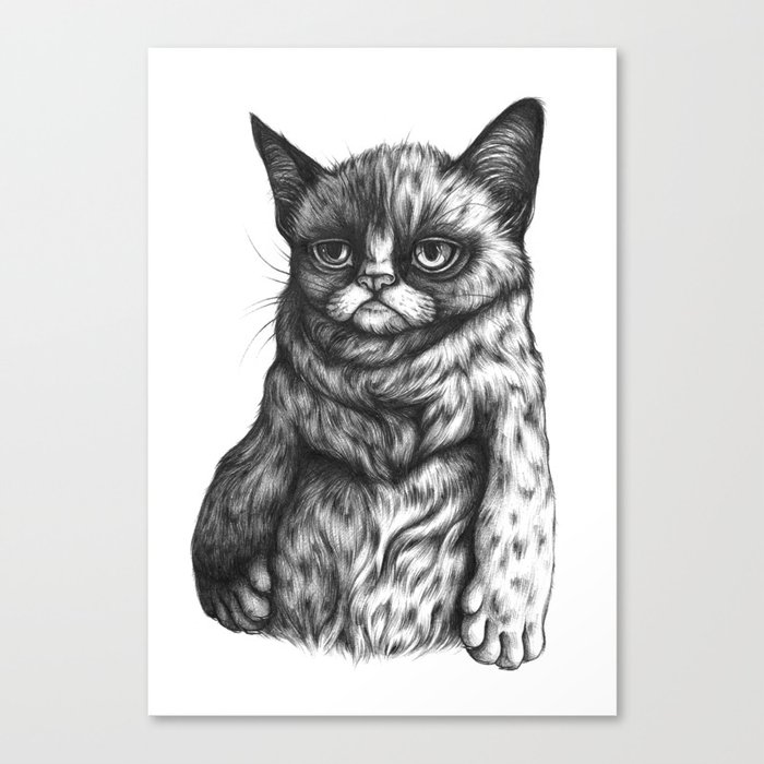 Tard the Grumpy Cat Canvas Print