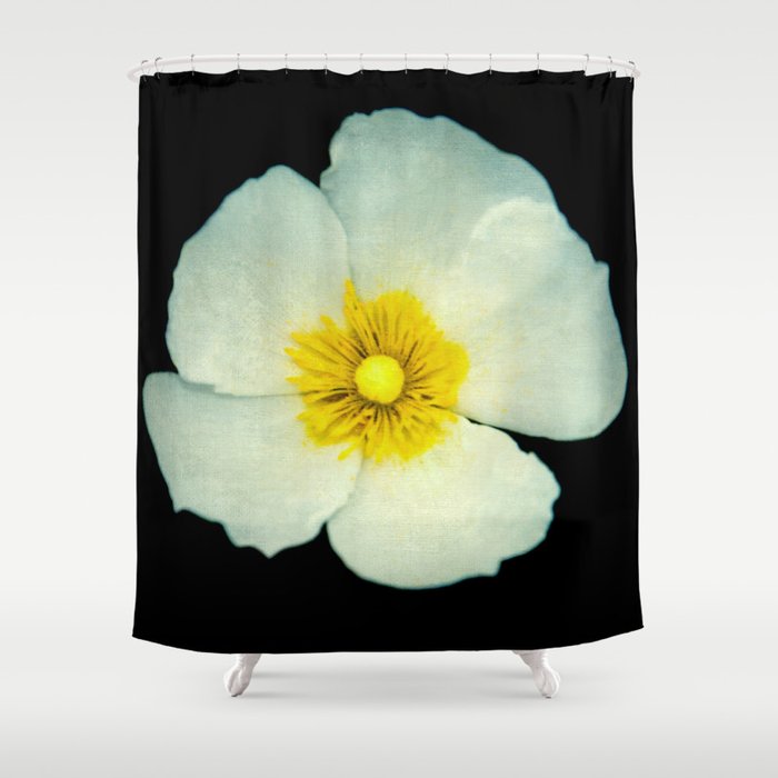 White Flower Shower Curtain