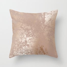 Blush Pink Textured Design with Imploded Effect Throw Pillow