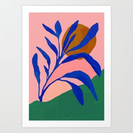 Blue Plant in Spring Art Print