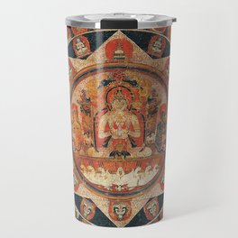 Buddhist Deity Moon God Chandra Mandala Travel Mug