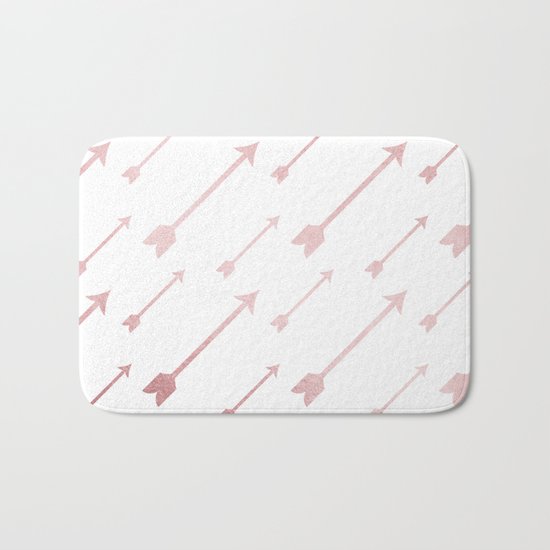 Simply Adventure Arrows in Rose Gold Sunset Bath Mat