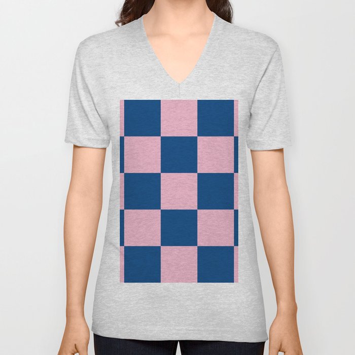 Girlpower Checker Limnades V Neck T Shirt