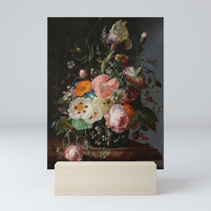 Still Life with Flowers on a Marble Tabletop, Rachel Ruysch, 1716 Mini Art Print