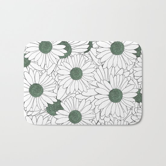 Daisy Mint Bath Mat