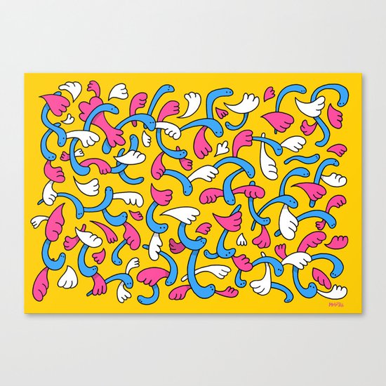 Worms n Wings Canvas Print