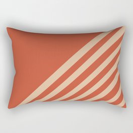 orange hand-drawn striped graphic design Rectangular Pillow