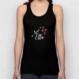 love and red heart-I love Ella Unisex Tank Top