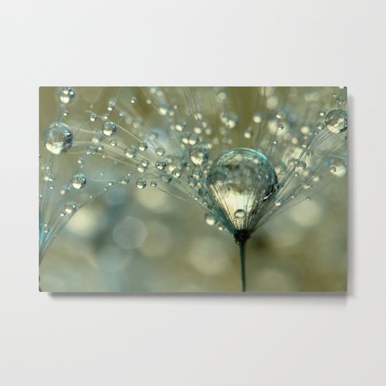 Gold Sparkles Metal Print