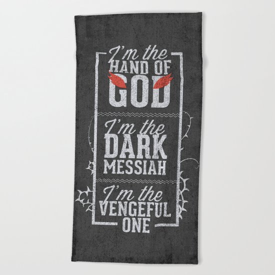 Iam the hand of God - Typography Beach Towel