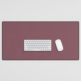 Mid-tone Red Purple Solid Color Pantone Wild Ginger 18-1420 Accent to Color of the Year 2021 Desk Mat