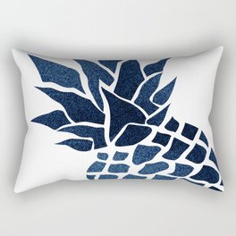 Pineapple, Big Blue, Denim Navy Rectangular Pillow
